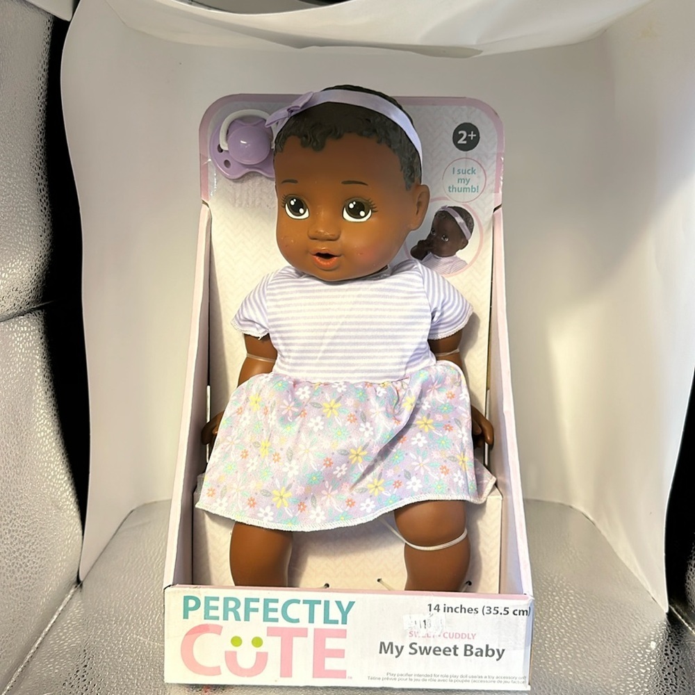New in the box doll. Perfectly cute my sweet baby. 14 inches tall pacifier​